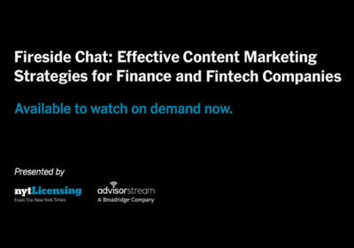 Fireside Chat: Effective Content Marketing Strategies for Finance and Fintech Companies