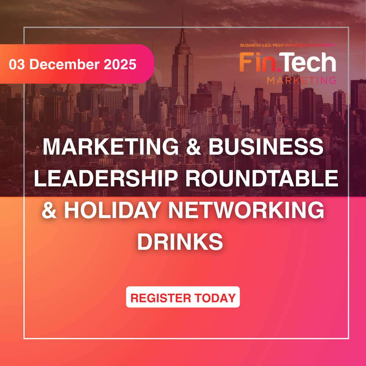 Marketing & Business Roundtable & Holiday Networking Drinks