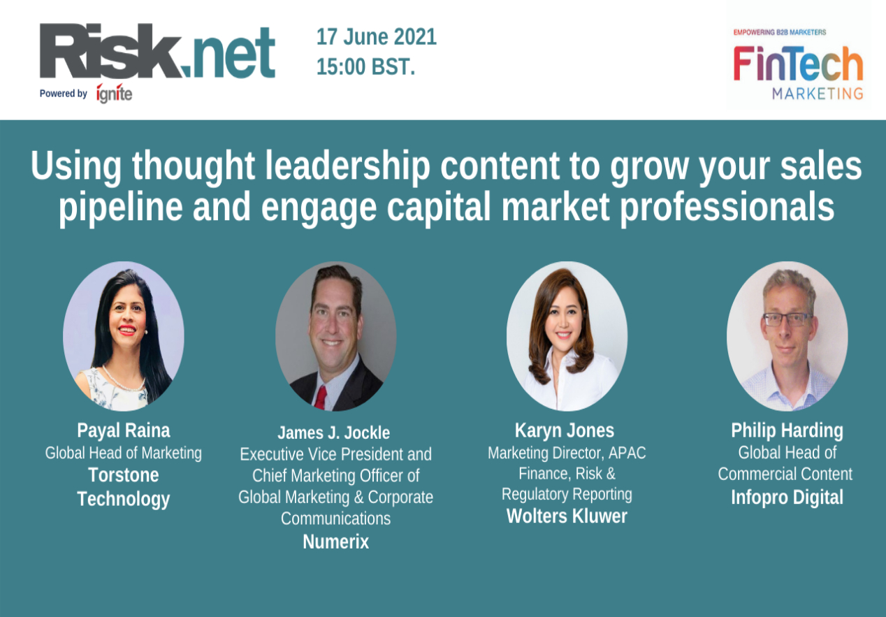 Industry Event Risk.Net Webinar in partnership with FinTech B2B Marketing